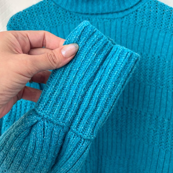Hippie Rose Vibrant Blue Turtleneck Sweater - Picture 5 of 7